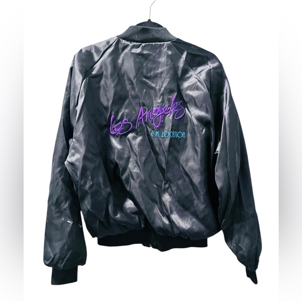 Swingster Vintage 80's Los Angeles On Location Bomber Jacket Size Large USA Made
